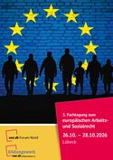 Flyer-Titelbild der 3. Fachtagung zum europäischen Arbeits- und Sozialrecht 2026