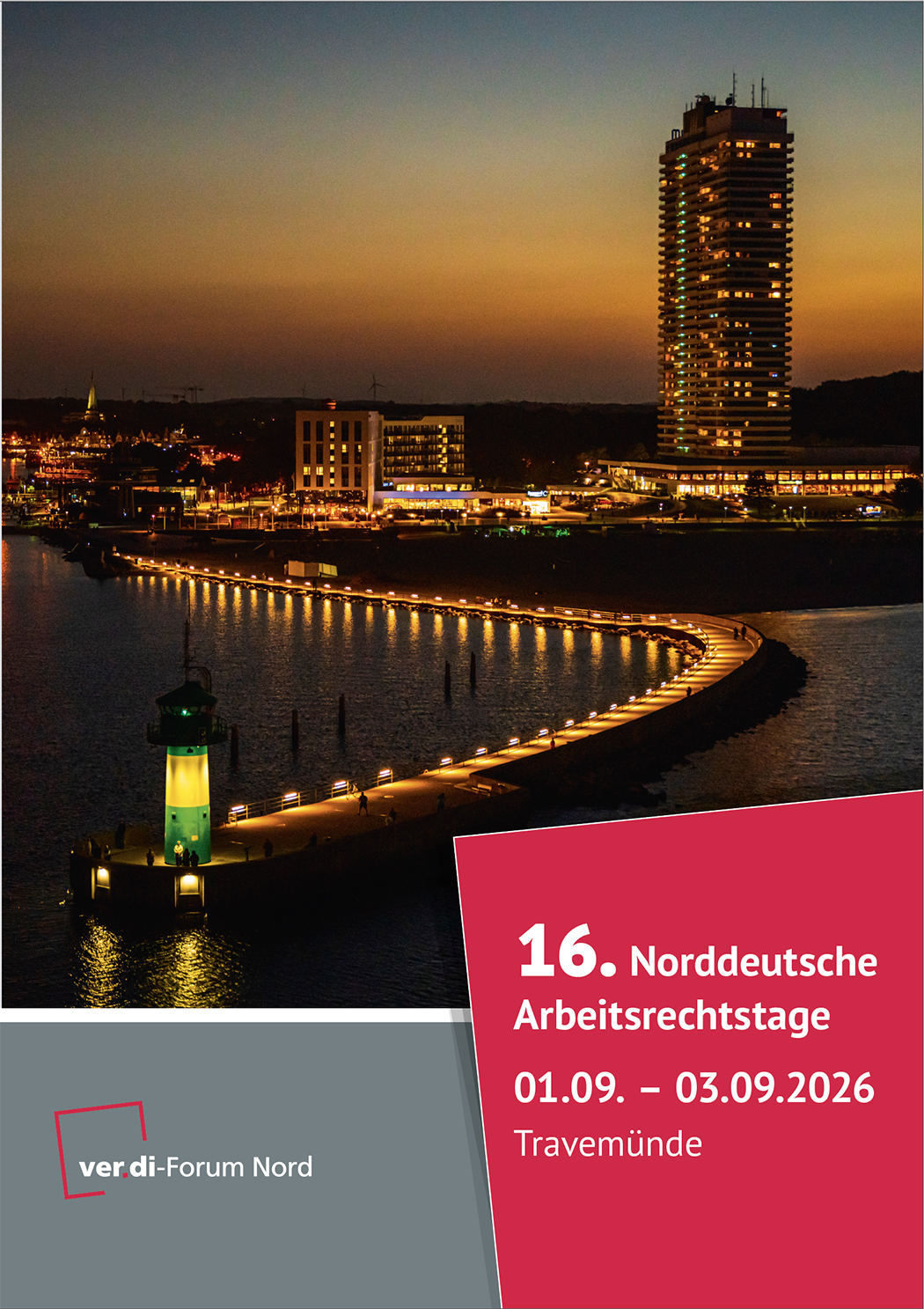 Flyer-Titelbild der 16. Nordeutsche Arbeitsrechtstage