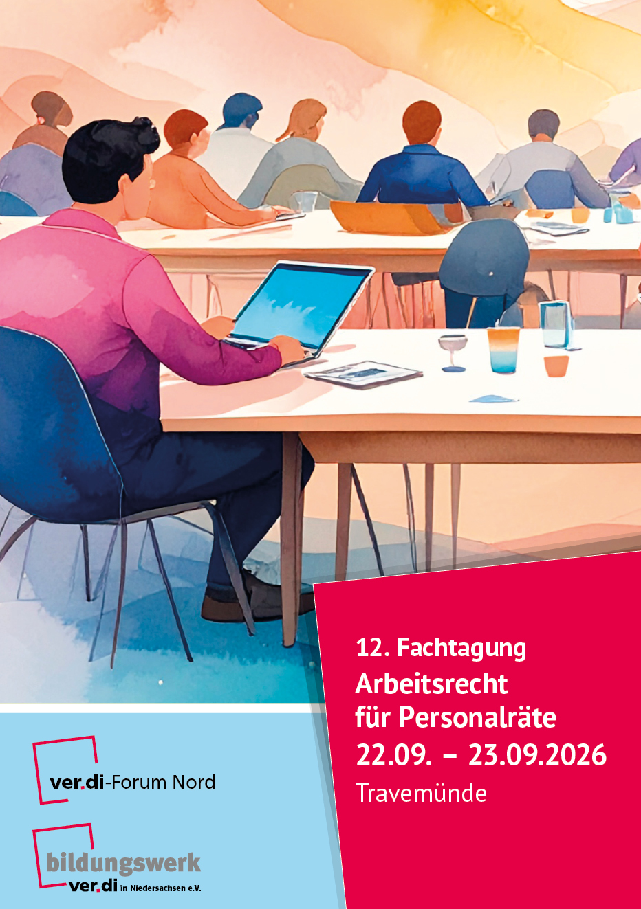 Flyer-Titelbild der 12. Fachtagung Arbeitsrecht für Personalräte 2026