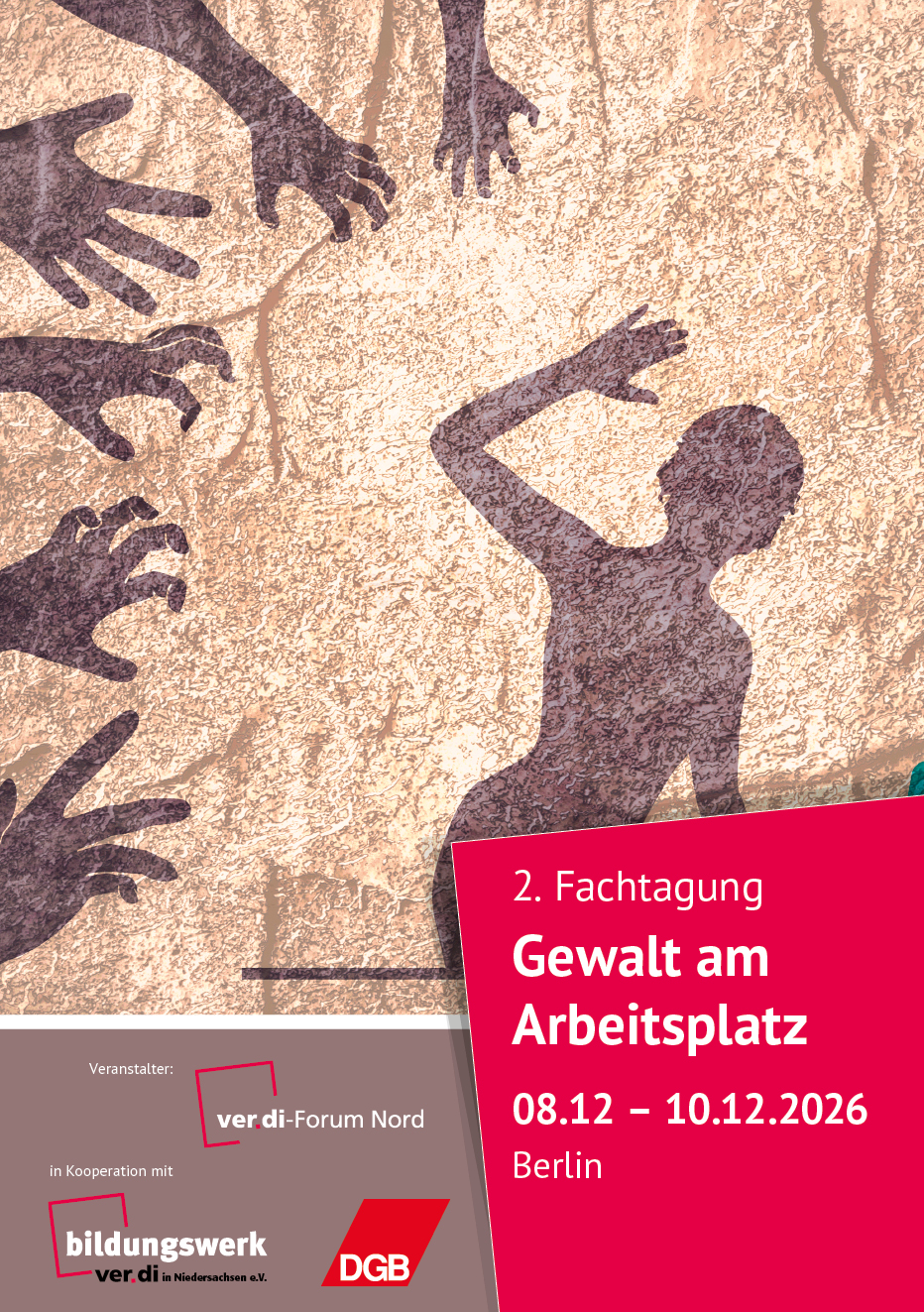 Flyer-Titelbild der 2. Fachtagung Gewalt am Arbeitsplatz 2026