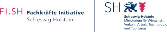 Logos von: Fachkräfte Initiative Schleswig-Holstein und Schleswig-Holstein Miniserium für Wirtschaft, Verkehr, Arbeit, Technologie und Tourismus